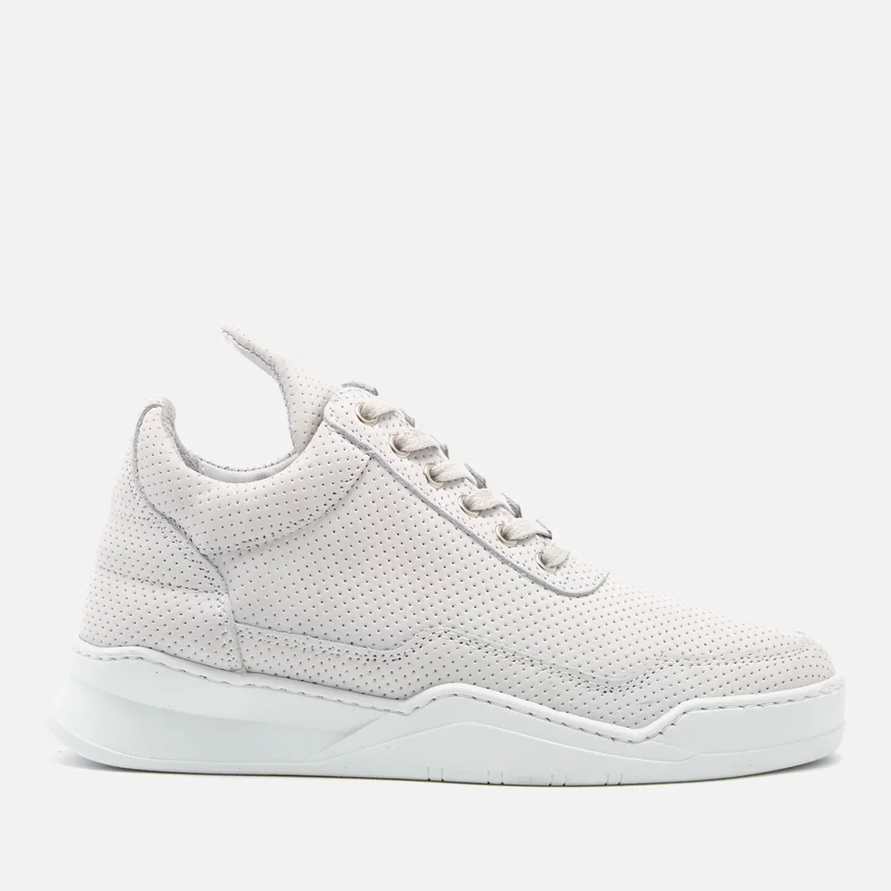 Filling Pieces Women's Ghost Perforated Suede Low Top Trainers - White Image 1