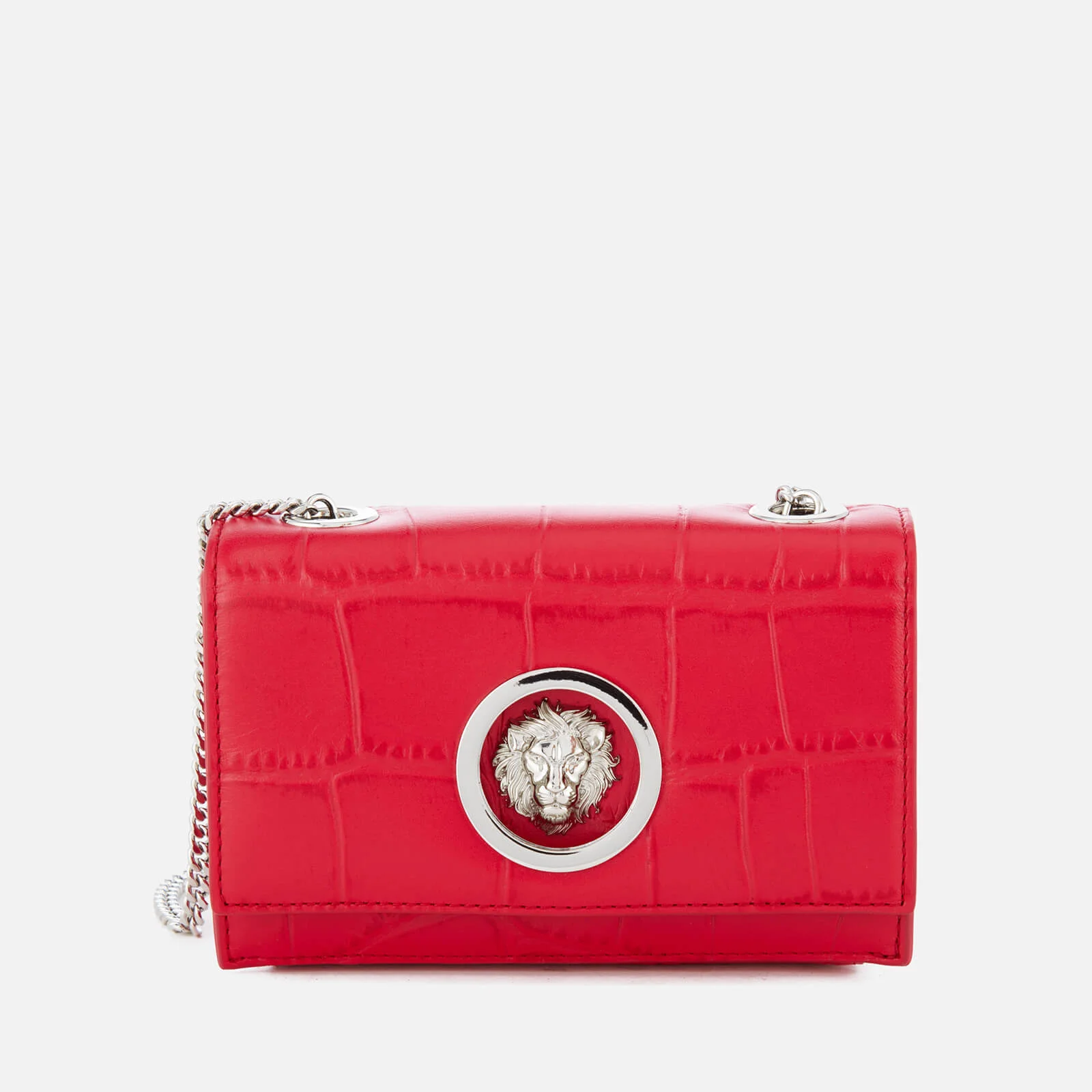 Versus Versace Women's Lion Croc Small Clutch Bag - Red Image 1