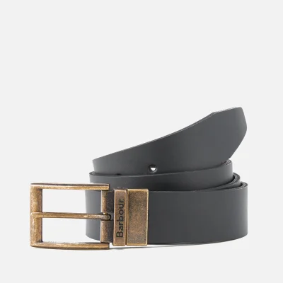 Barbour Men's Reversible Leather Belt Gift Box - Black