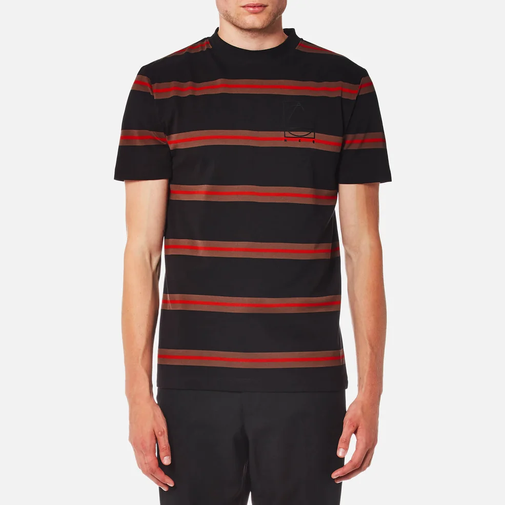 McQ Alexander McQueen Men's Multi Stripe Short Sleeve T-Shirt - Darkest Black Image 1