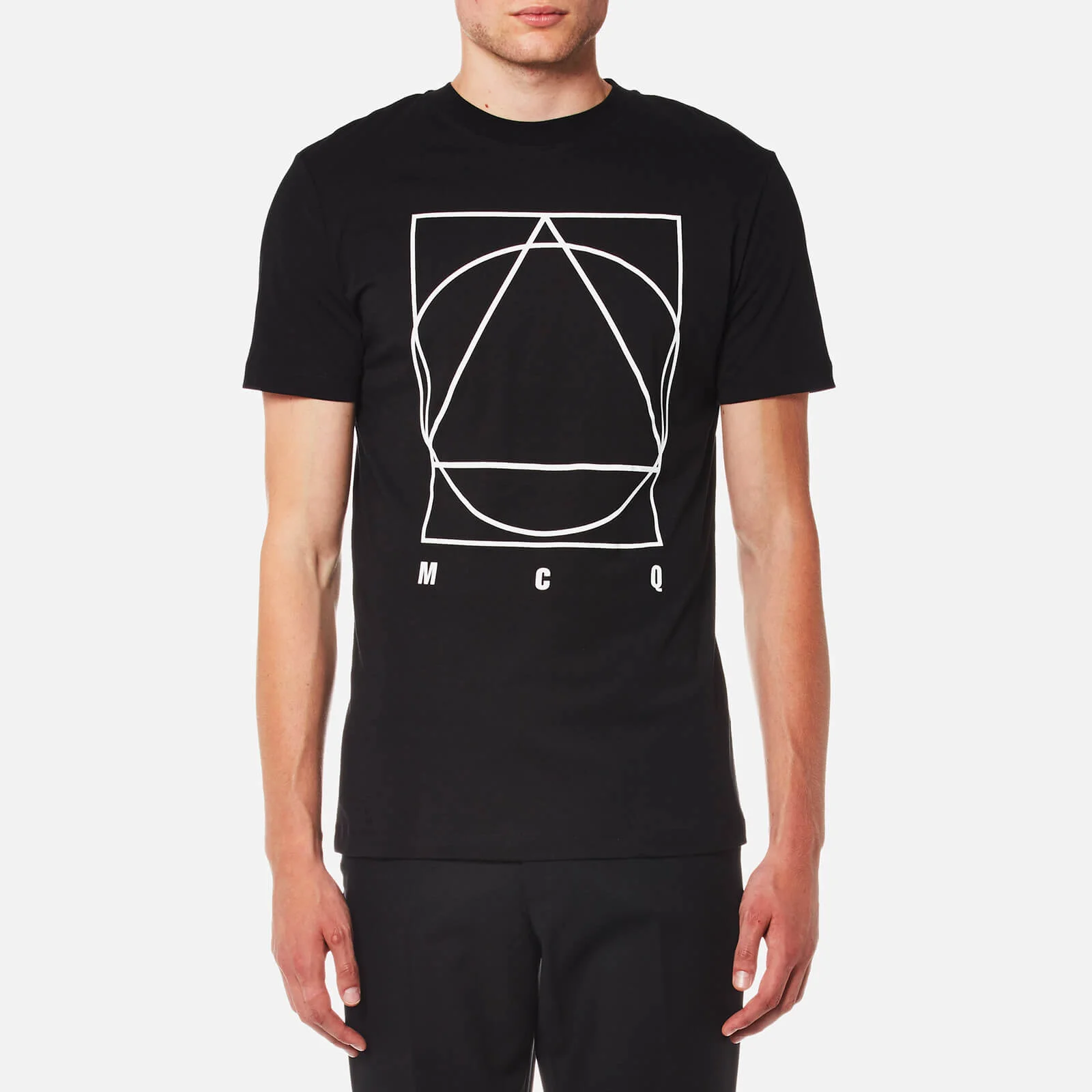 McQ Alexander McQueen Men's Crew Neck Large Logo T-Shirt - Darkest Black Image 1
