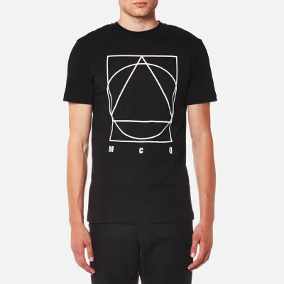 McQ Alexander McQueen Men's Crew Neck Large Logo T-Shirt - Darkest Black