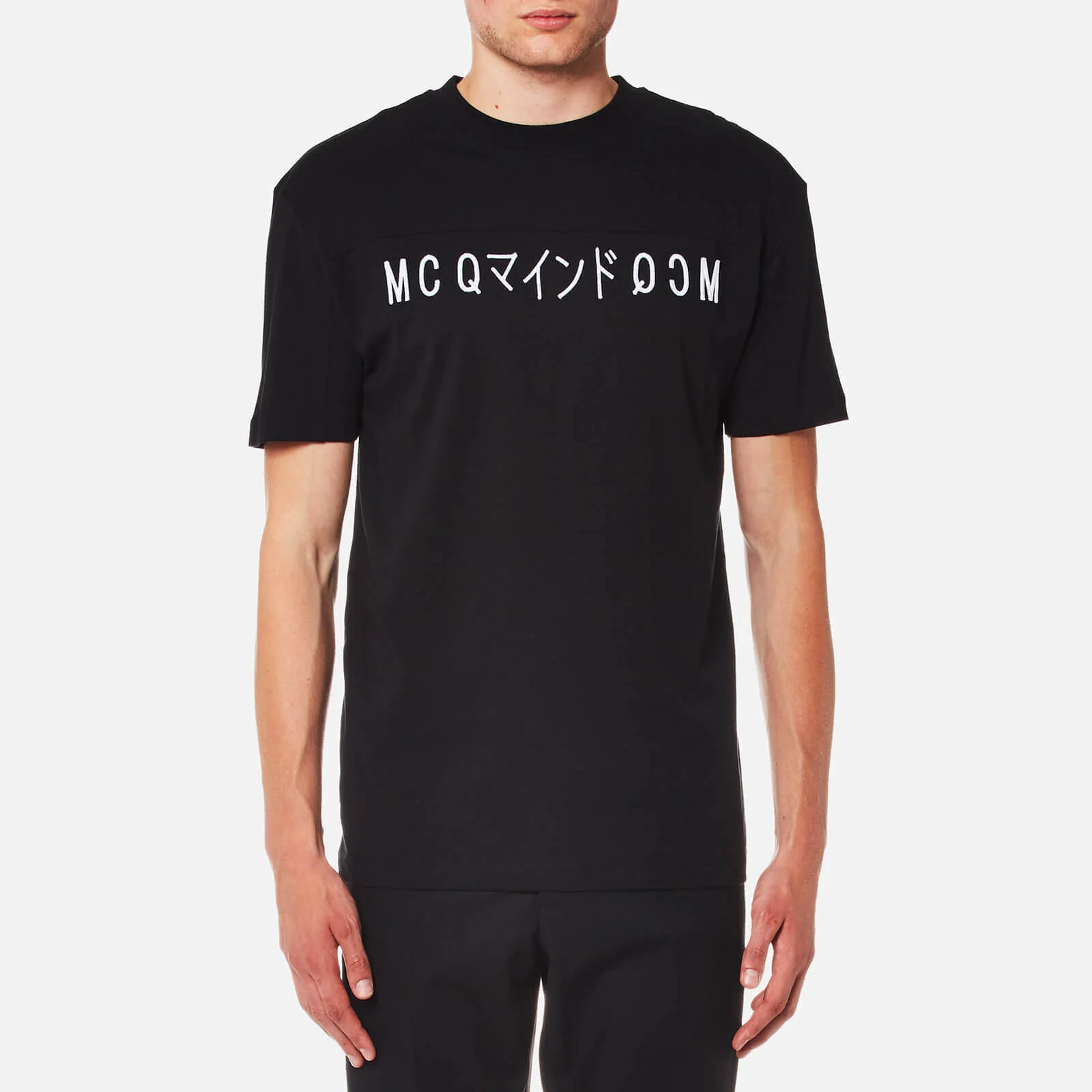 McQ Alexander McQueen Men's Katsumi Logo T-Shirt - Darkest Black Image 1