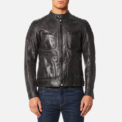 Belstaff Men's Weybridge Leather Blouson Jacket - Anthracite