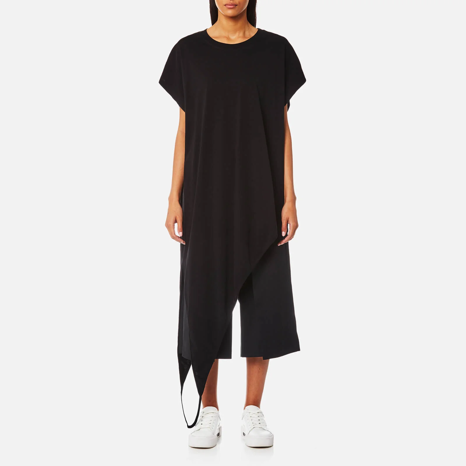 MM6 Maison Margiela Women's Asymmetric Long T-Shirt Dress - Black Image 1