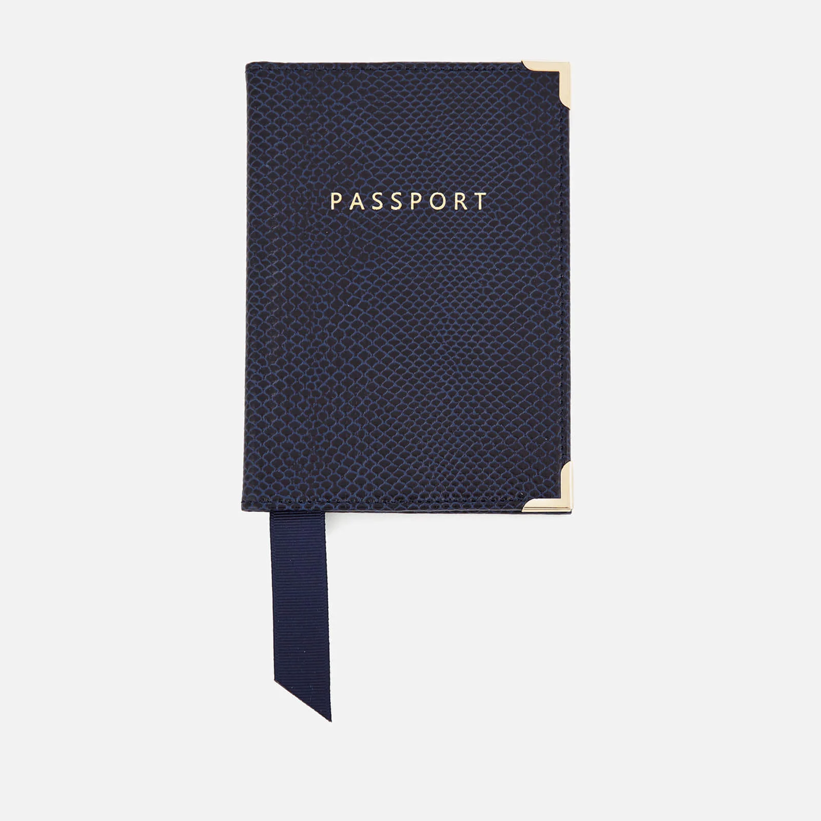 Aspinal of London Women's Passport Cover - Midnight Blue Image 1