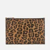 Aspinal of London Women's Essential Large Pouch Bag - Leopard Print - Image 1