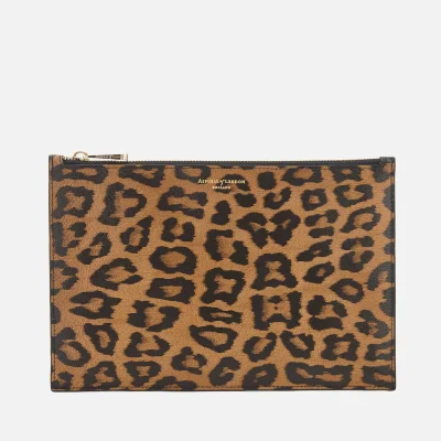 Aspinal of London Women's Essential Large Pouch Bag - Leopard Print