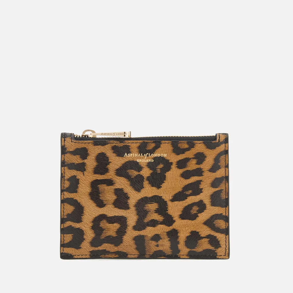 Aspinal of London Women's Essential Small Pouch Bag - Leopard/Black Image 1