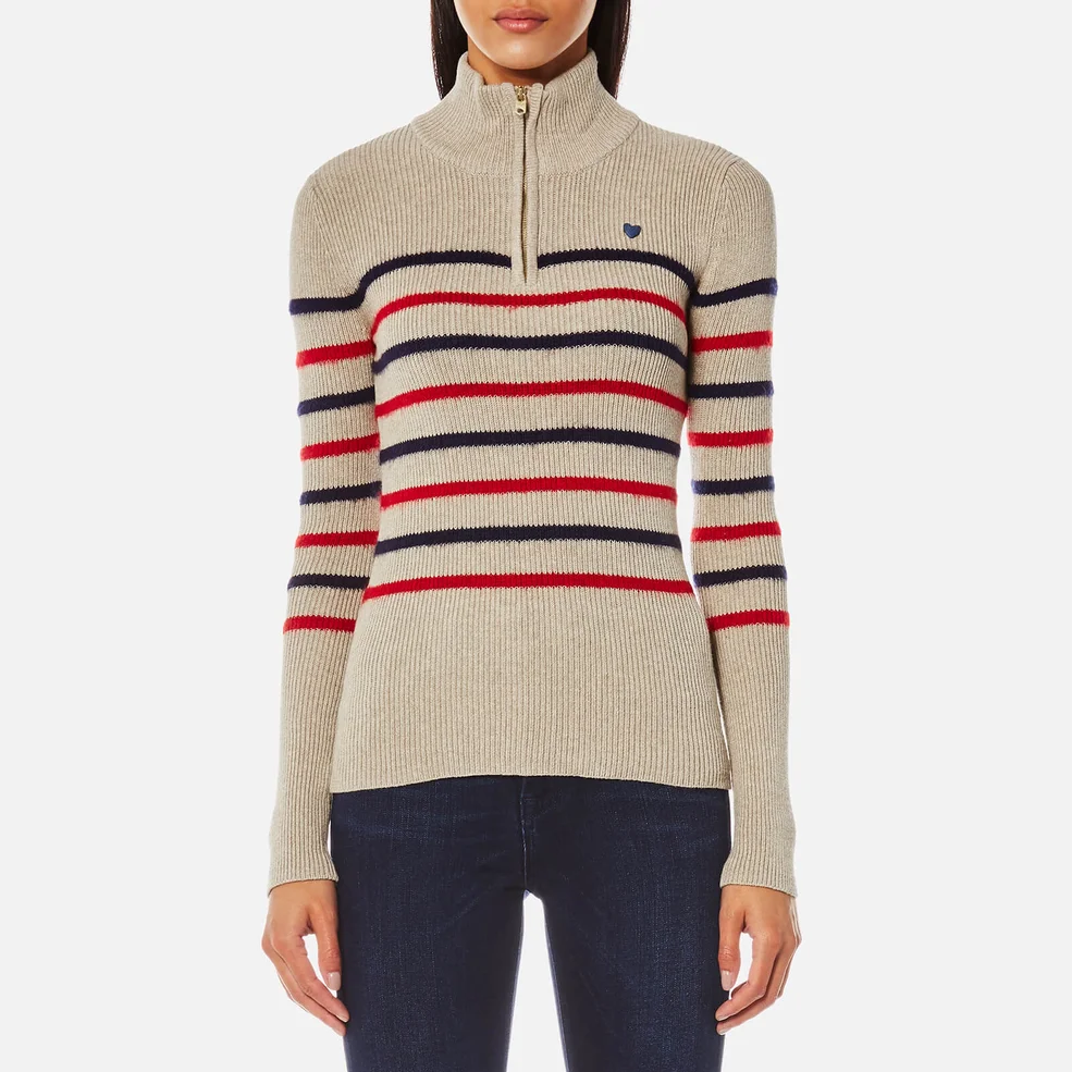 Maison Scotch Women's Fitted Pullover with Zip Detail - Combo A Image 1