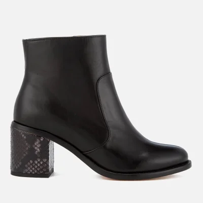 PS by Paul Smith Women's Luna Leather Heeled Ankle Boots - Black