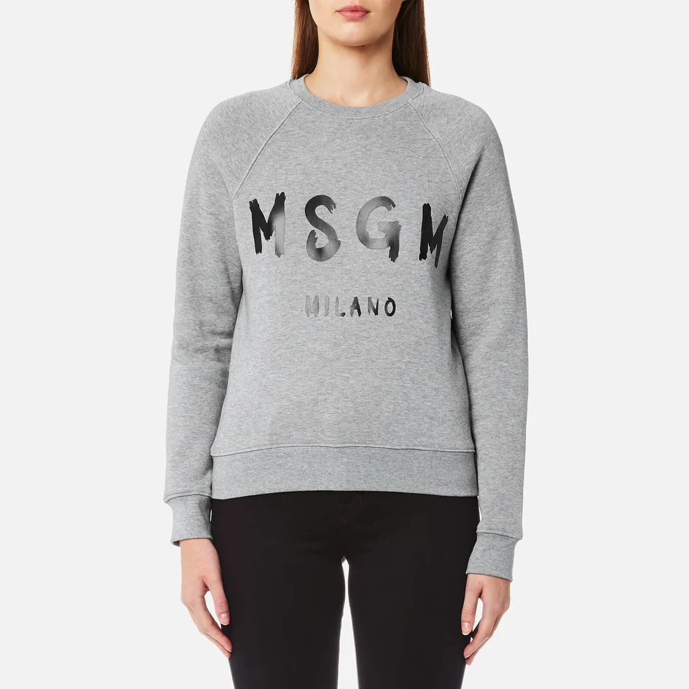 MSGM Women's Logo Sweatshirt - Grey Image 1