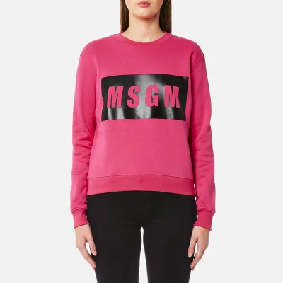MSGM Women's Logo Sweatshirt - Fuchsia