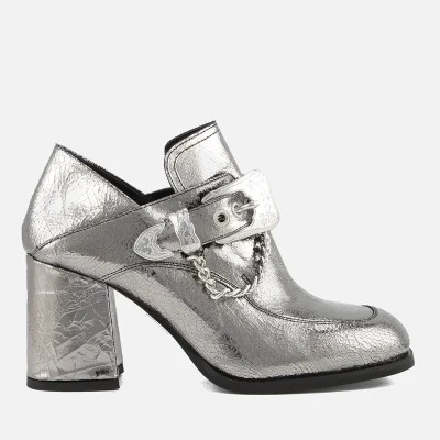 McQ Alexander McQueen Women's Leah Mocassin Heeled Shoes - Silver
