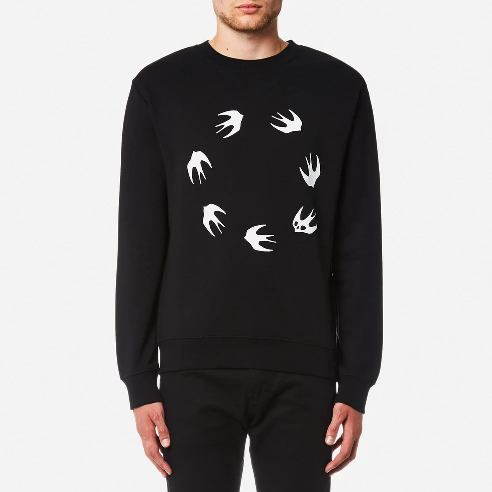 McQ Alexander McQueen Men's Swallow Circle Sweatshirt - Darkest Black Image 1