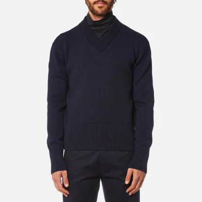 Our Legacy Men's V Neck Pullover - Navy Compact Wool
