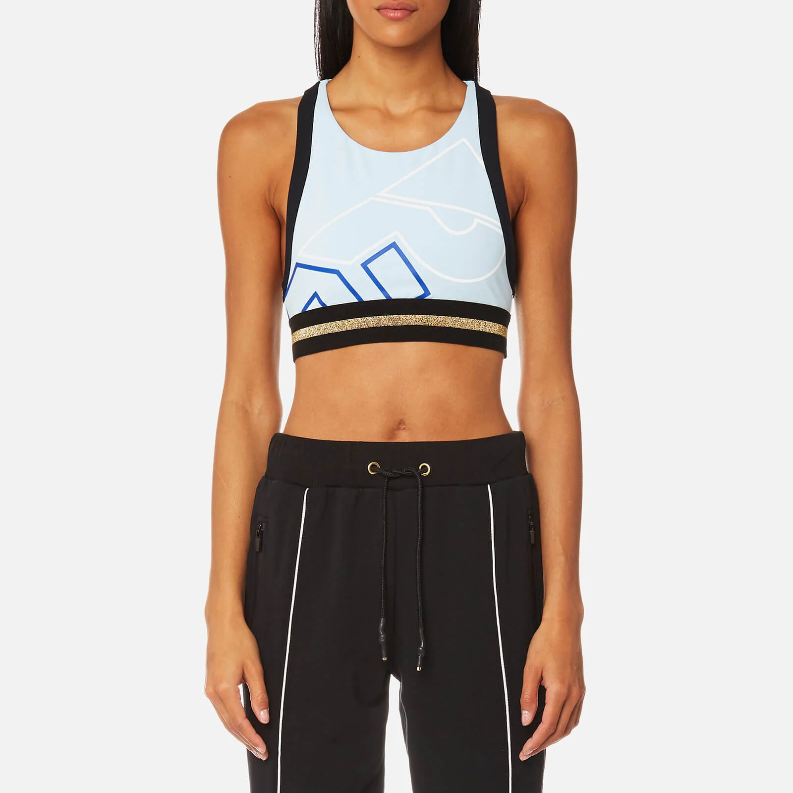 P.E Nation Women's The Volley Crop Top - Pale Blue Image 1