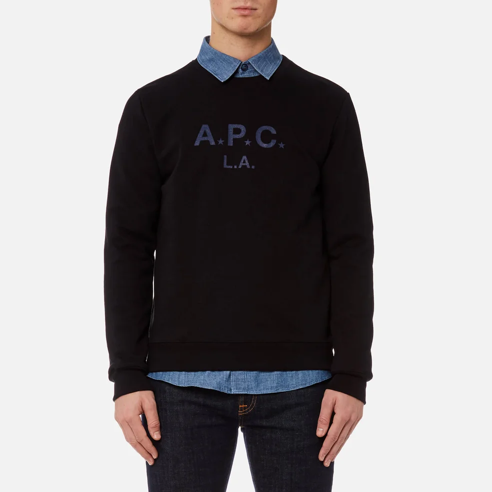 A.P.C. Men's APC LA Sweatshirt - Noir Image 1