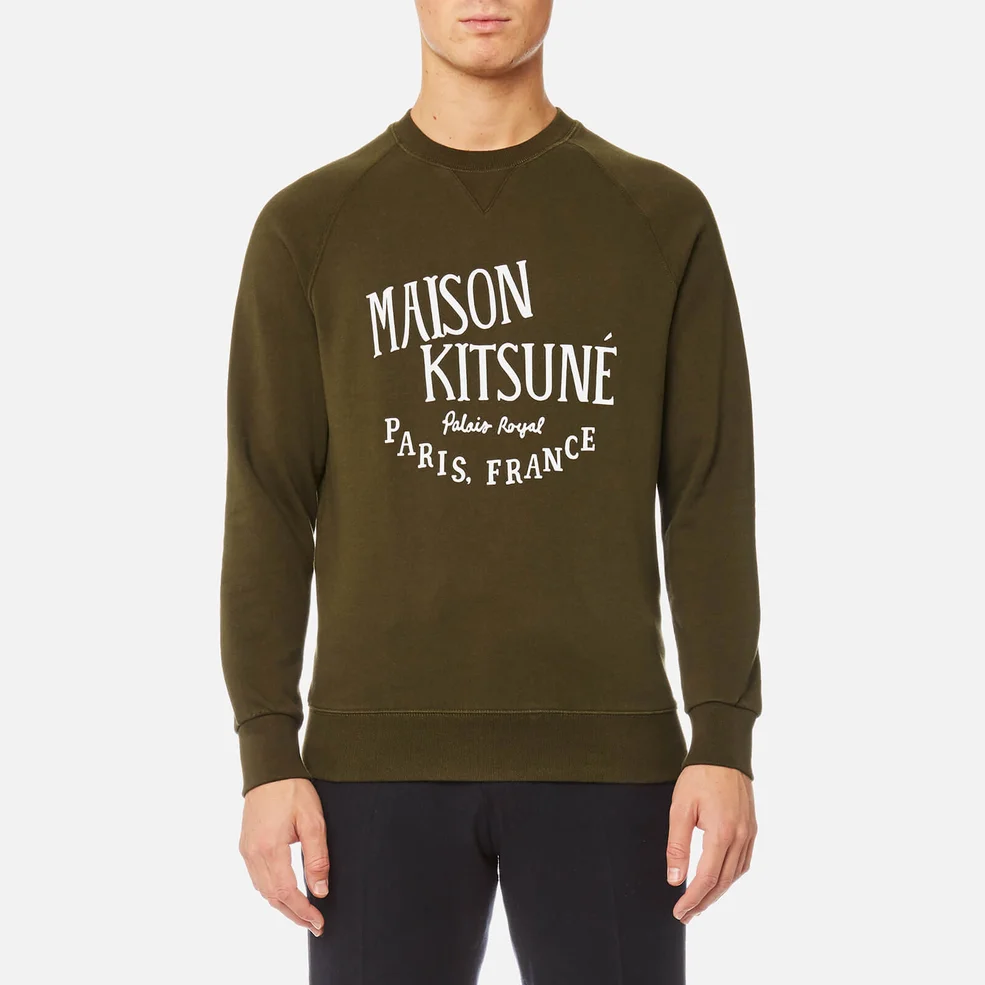 Maison Kitsuné Men's Palais Royal Sweatshirt - Khaki Image 1