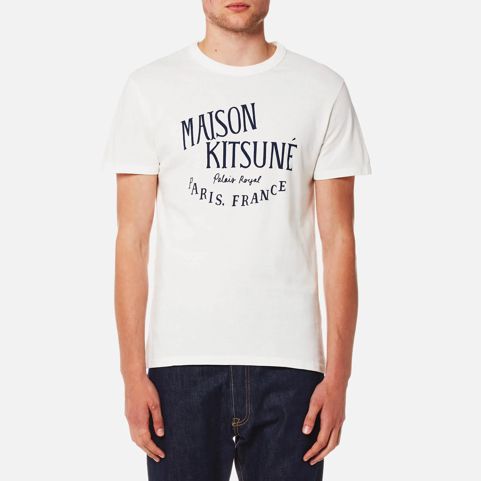 Maison Kitsuné Men's Palais Royal T-Shirt - Latte Image 1