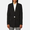 Alexander Wang Women's Single Breasted Peaked Lapel Jacket with Leather Sleeve - Black - Image 1