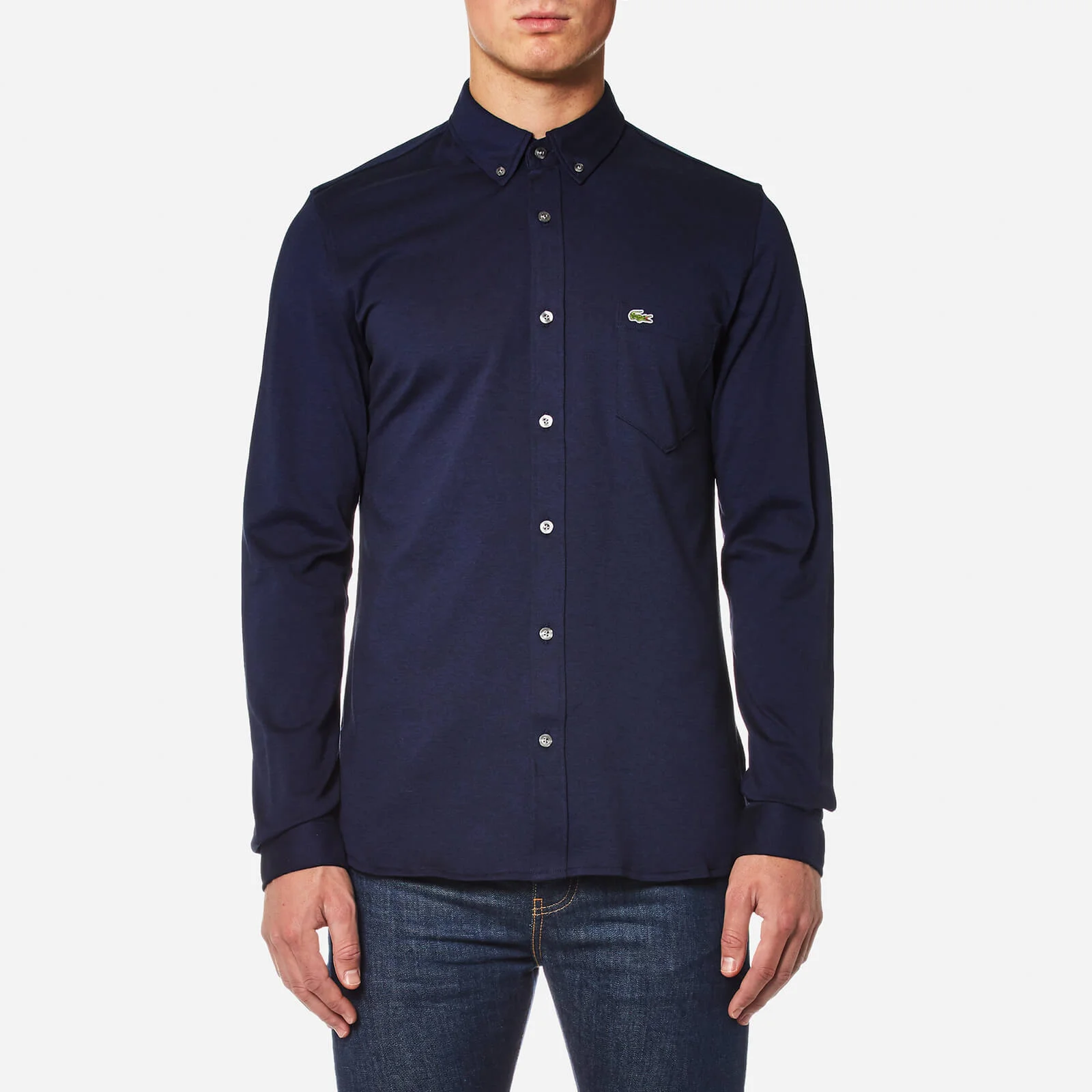 Lacoste Men's Long Sleeve Jersey Shirt - Methylene/Black Image 1