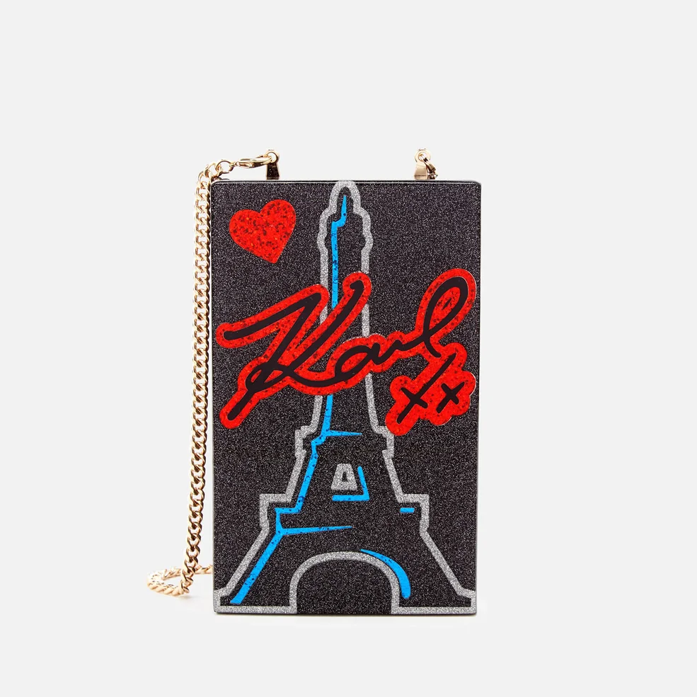Karl Lagerfeld Women's Love From Paris Minaudiere Bag - Black Image 1