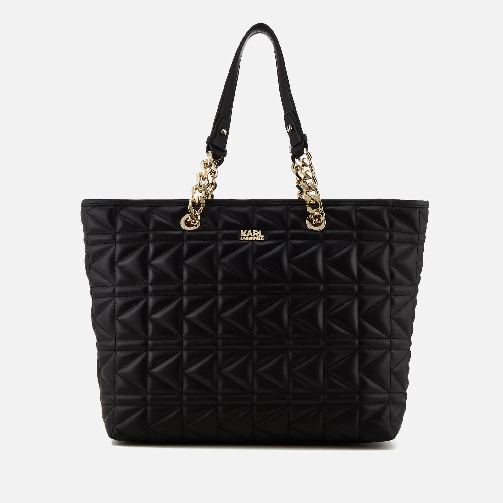 Karl Lagerfeld Women's K/Kuilted Shopper Bag Core - Black/Gold Image 1