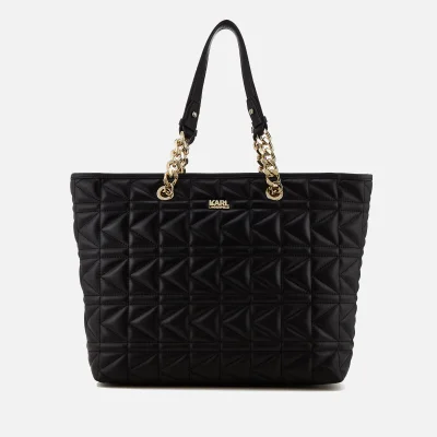 Karl Lagerfeld Women's K/Kuilted Shopper Bag Core - Black/Gold