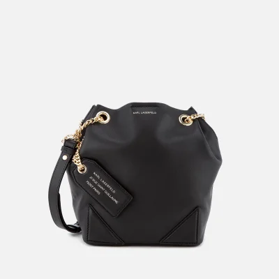 Karl Lagerfeld Women's K/Slouchy Small Drawstring Bag - Black