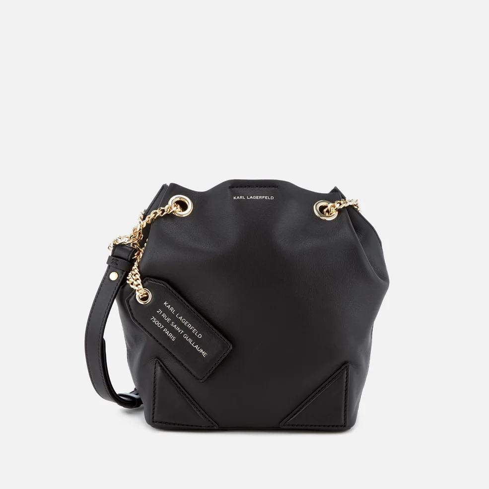 Karl Lagerfeld Women's K/Slouchy Small Drawstring Bag - Black Image 1