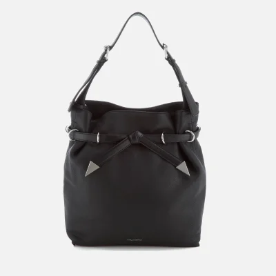 Karl Lagerfeld Women's K/Rocky Bow Drawstring Bag - Black
