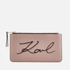 Karl Lagerfeld Women's K/Metal Signature Small Pouch Bag - Ballet - Image 1