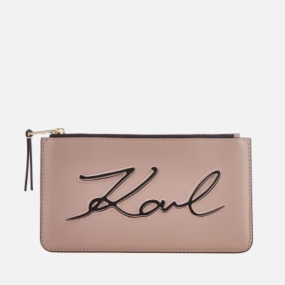 Karl Lagerfeld Women's K/Metal Signature Small Pouch Bag - Ballet
