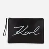 Karl Lagerfeld Women's K/Metal Signature Pouch Bag - Black/White - Image 1