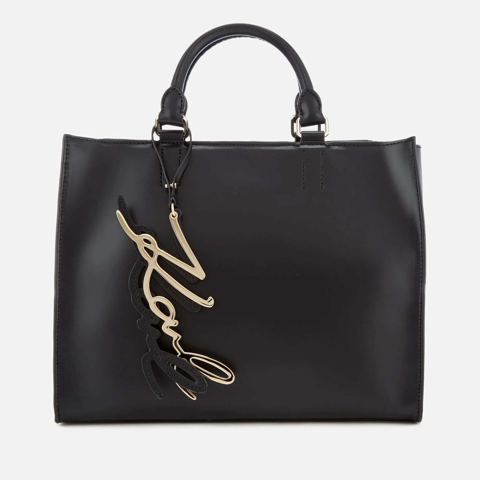 Karl Lagerfeld Women's K/Metal Signature Shopper Bag - Black Image 1