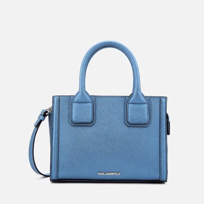 Karl Lagerfeld Women's K/Klassik Mini Tote Bag - Metallic Light Blue