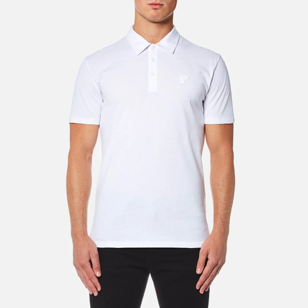 Versace Collection Men's Cotton Polo Shirt - Bianco Lana Image 1