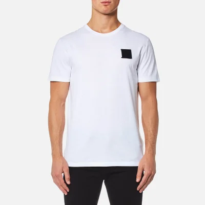 Versace Collection Men's Velcro Logo T-Shirt - Bianco Lana