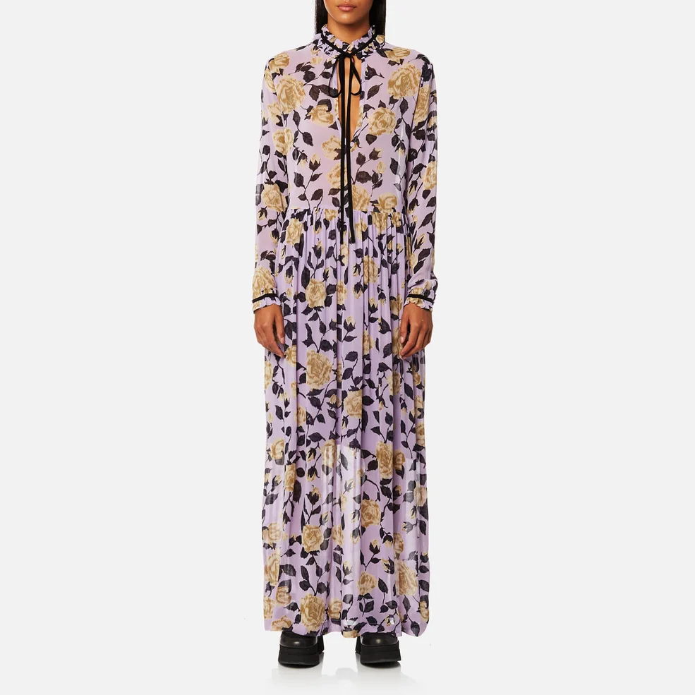 Ganni Women's Carlton Georgette Maxi Dress - Pastel Lilac Image 1
