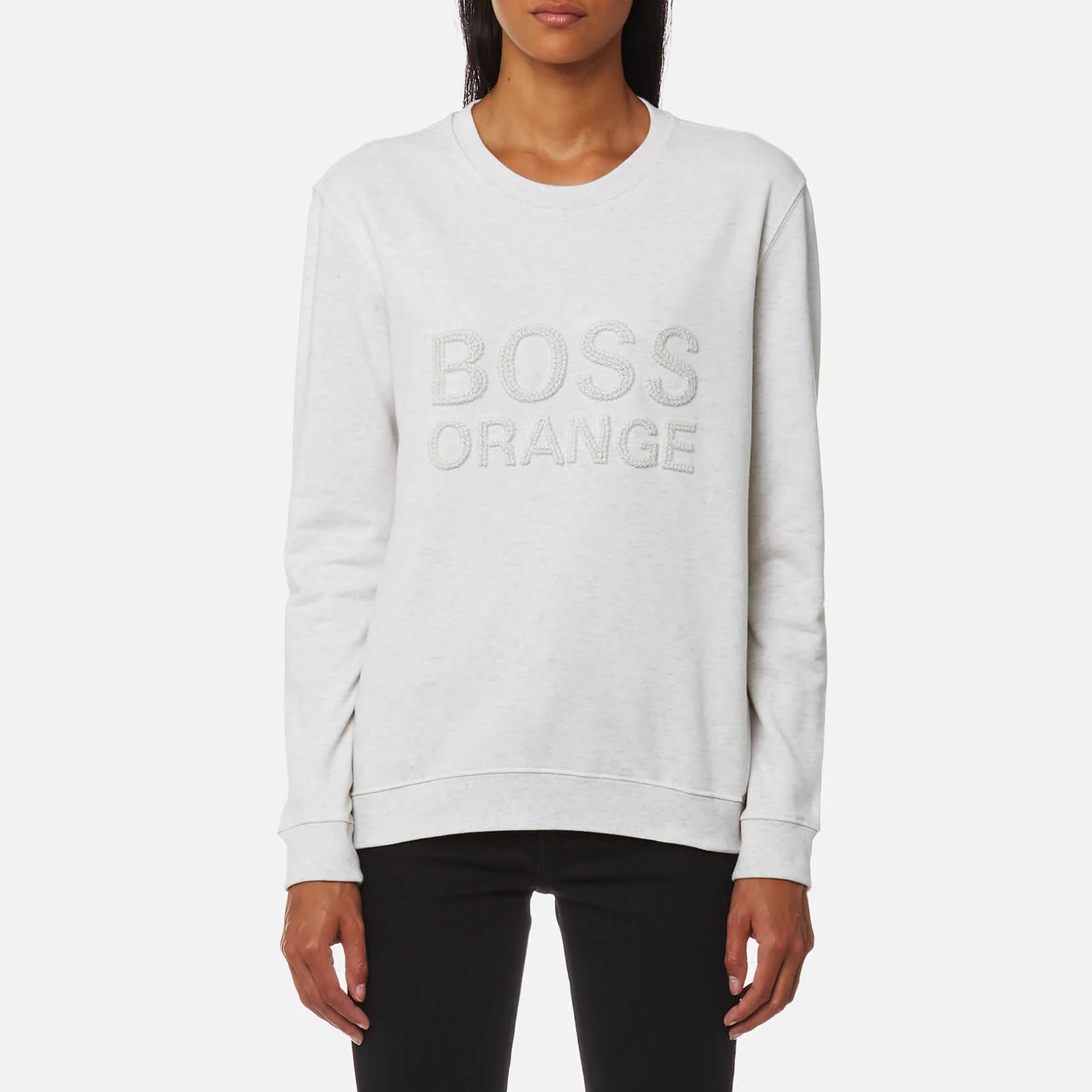 BOSS Orange Women's Talogo Sweatshirt - Open White Image 1
