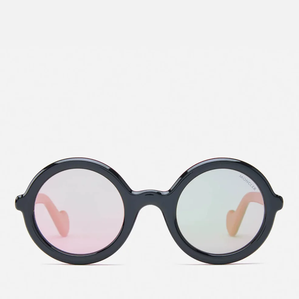 Moncler Women's Round Frame Sunglasses - Black Image 1
