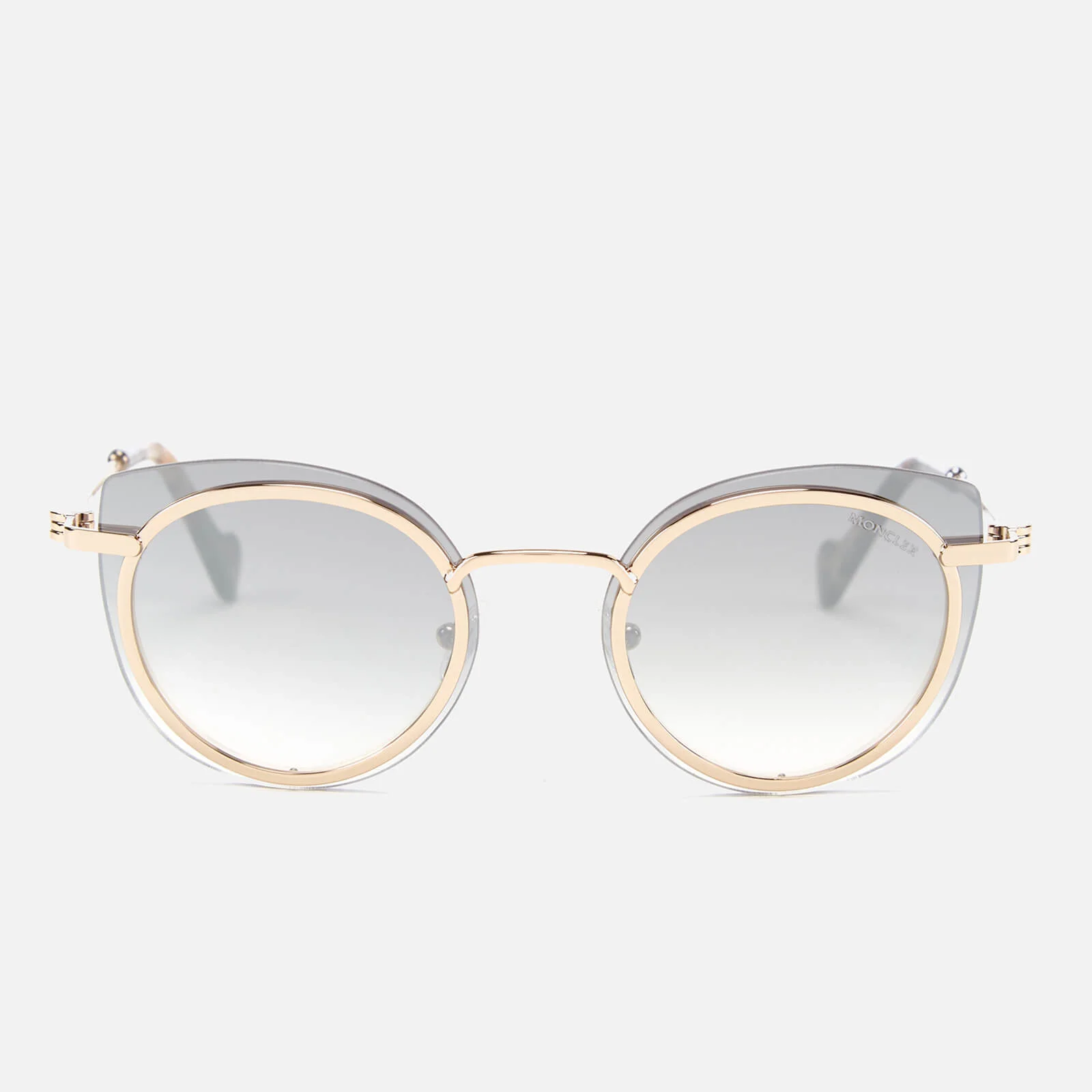 Moncler Women's Oval Sunglasses - Rose Gold/Smoke Mirror Image 1