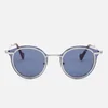 Moncler Men's Oval Sunglasses - Ruthenium/Blue - Image 1