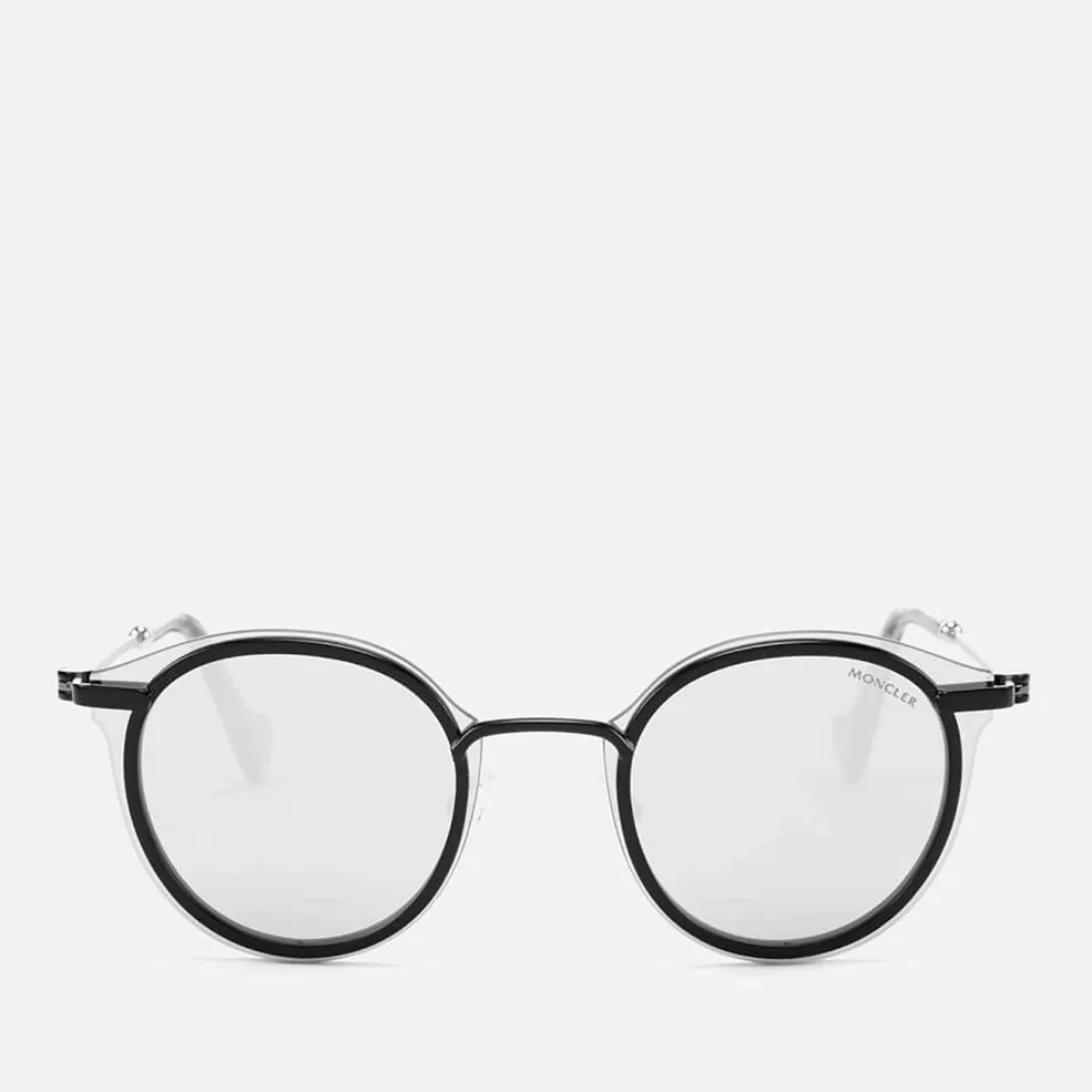 Moncler Men's Oval Sunglasses - Matte Black/Smoke Mirror Image 1