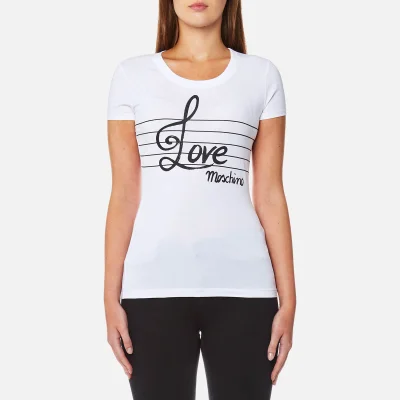 Love Moschino Women's Love Note T-Shirt - White