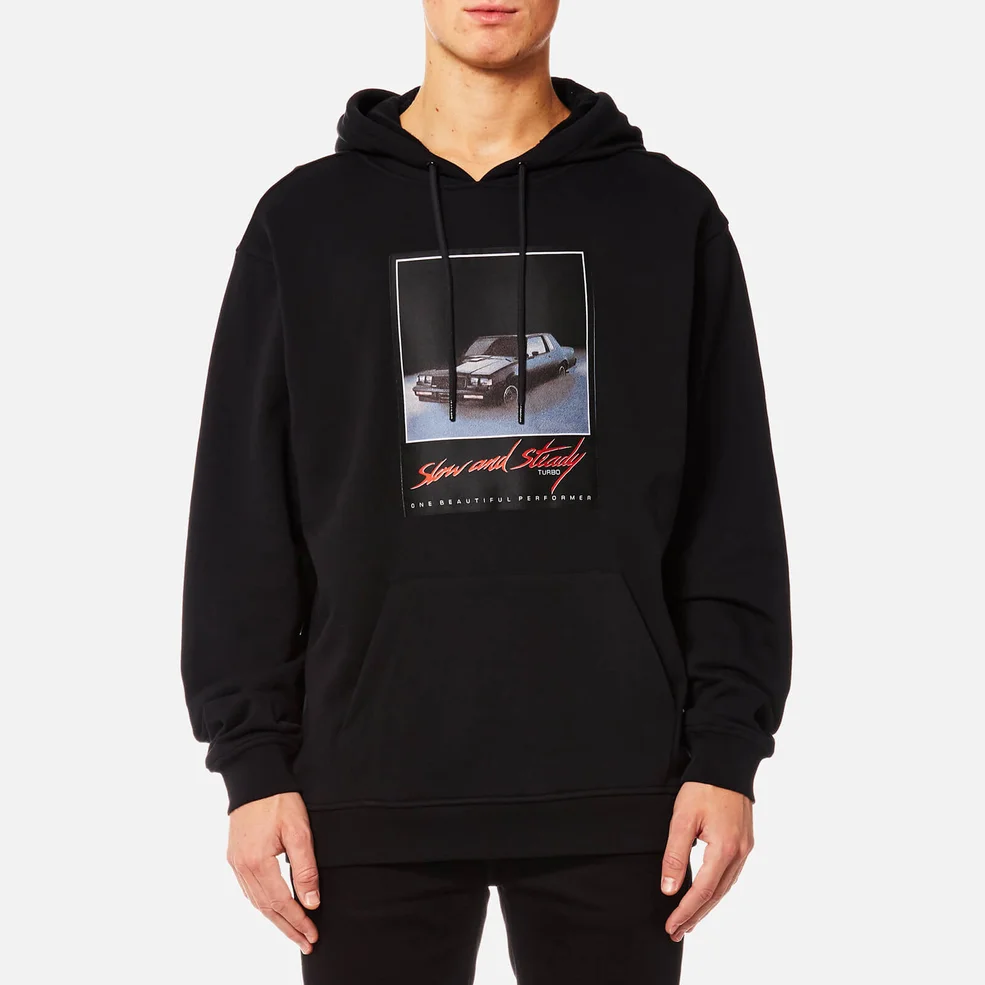 Alexander Wang Men's Slow and Steady Patch Hoody - Black Image 1