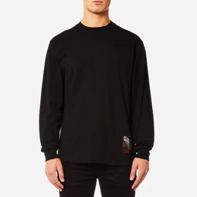 Alexander Wang Men's Slow and Steady Patch Long Sleeved T-Shirt - Black