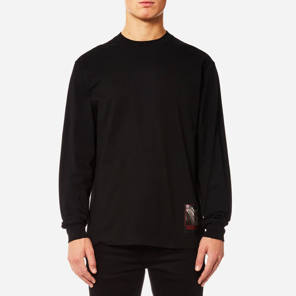 Alexander Wang Men's Slow and Steady Patch Long Sleeved T-Shirt - Black Image 1