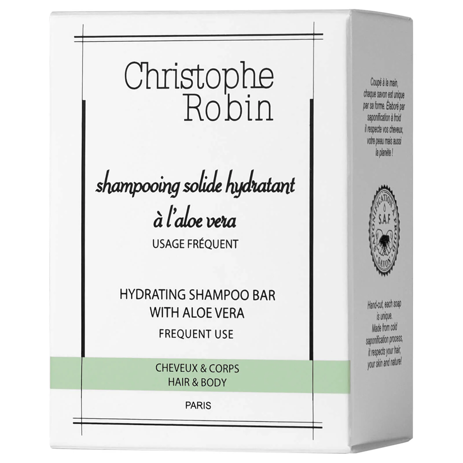 Christophe Robin Hydrating Shampoo Bar with Aloe Vera 110ml Image 1